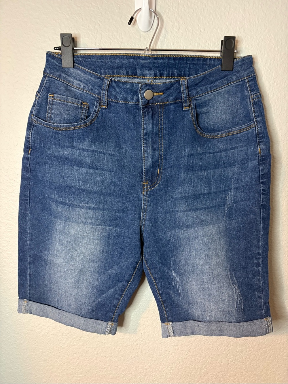SHEIN Curve Blue Denim Shorts